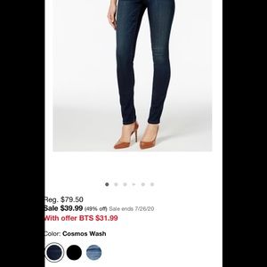 INC Curvy fit Darkwash Denim w/ Stretchy Waistband